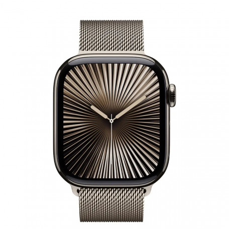 Смарт-годинник Apple Watch Series 10 GPS + Cellular 46mm Natural Titanium Case w. Natural Milanese Loop - M/L (MWYC3)  Фото №1