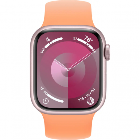 Смарт-часы Apple Watch Series 9 GPS 41mm Pink Alu. Case w. Оранжевый Sorbet Solo Loop - Size 3 (MR9N3+MTAX3)  Фото №0