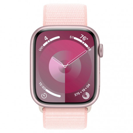 Смарт-годинник Apple Watch Series 9 GPS 45mm Pink Alu. Case w. Light Pink Solo Loop - Size 7 (MR9T3+MTH73)