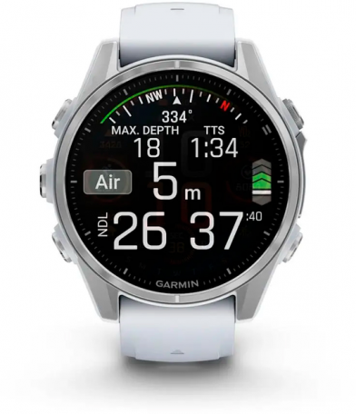 Спортивний годинник Garmin Fenix 8 43mm Amoled Silver with Whitestone Silicone Band (010-02903-00)  Фото №1