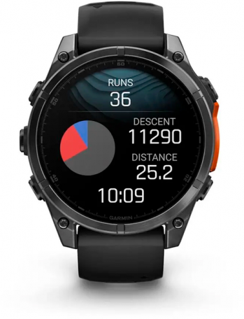 Спортивные часы Garmin Fenix ??8 47mm Amoled Slate Gray with Black Silicone Band (010-02904-00)  Фото №7