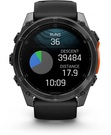 Спортивные часы Garmin Fenix ??8 51mm AMOLED Slate Gray with Black Silicone Band (010-02905-00)  Фото №3