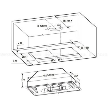 Витяжка вбудована Whirlpool WCT 64 FLS X  Фото №0