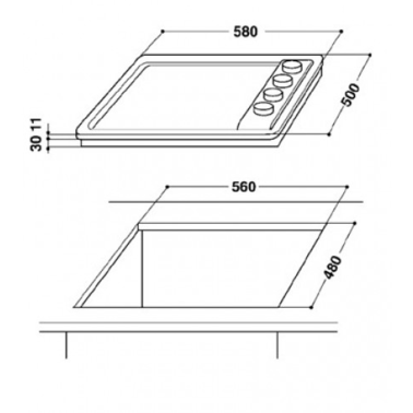 Варочная поверхность газовая Whirlpool AKM 260 IX  Фото №0