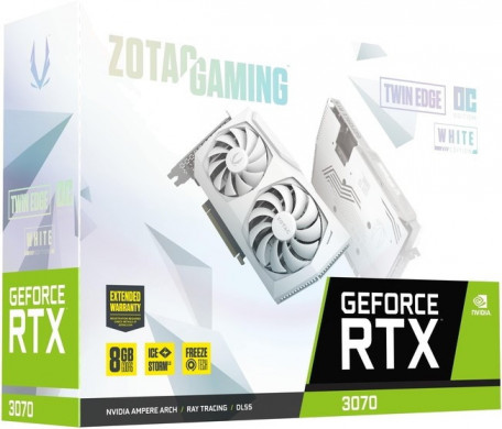 Видеокарта Zotac GAMING GeForce RTX 3070 Twin Edge OC White Edition (ZT-A30700J-10P) LHR!  Фото №6