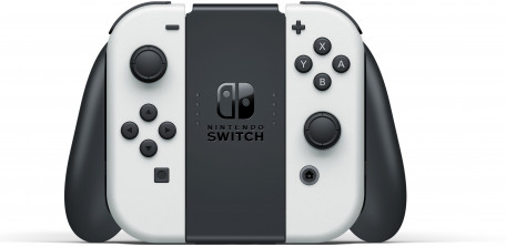 Портативная игровая приставка Nintendo Switch OLED with White Joy-Con (045496453435)  Фото №1