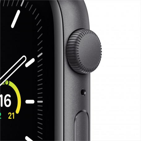 Смарт-годинник Apple Watch SE GPS 44mm Space Gray Aluminum Case with Midnight Sport Band (MKQ63)  Фото №1