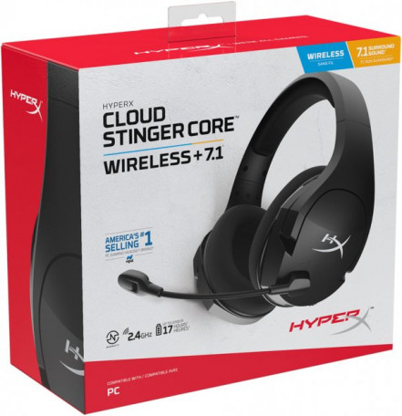 Компьютерная гарнитура HyperX Cloud Stinger Core Wireless Gaming Headset + 7.1 (HHSS1C-BA-BK)  Фото №7