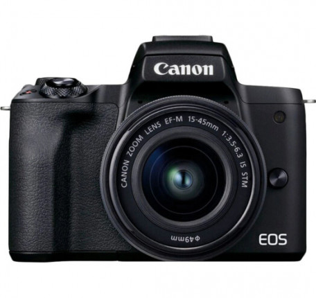 Беззеркальный фотоаппарат Canon EOS M50 Mark II kit (15-45mm + 55-200mm) IS STM Black (4728C041)  Фото №3