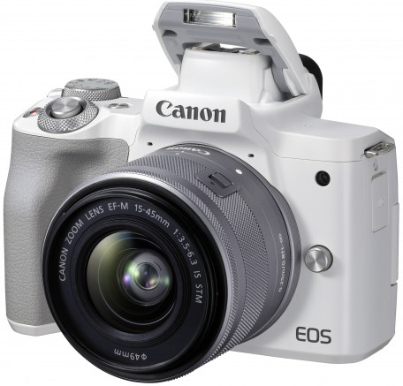 Бездзеркальний фотоапарат Canon EOS M50 Mark II kit (15-45mm) IS STM White (4729C028)  Фото №0