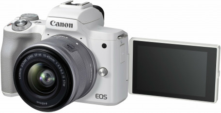 Бездзеркальний фотоапарат Canon EOS M50 Mark II kit (15-45mm) IS STM White (4729C028)  Фото №7