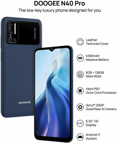 Смартфон DOOGEE N40 Pro 6/128GB Blue  Фото №7