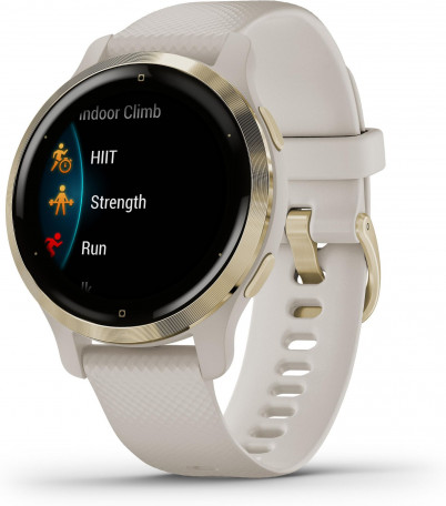 Смарт-годинник Garmin Venu 2S Light Gold Stainless Steel Bezel with Light Sand Case and Silicone Band (010-02429-01/11)