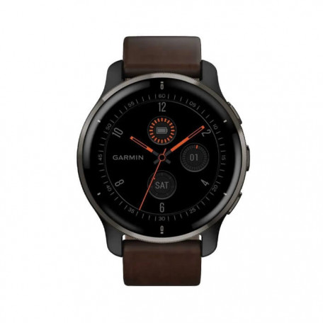 Смарт-годинник Garmin Venu 2 Plus Slate S. Steel Bezel W. Slate Case And B. Leather Band (010-02496-  Фото №0