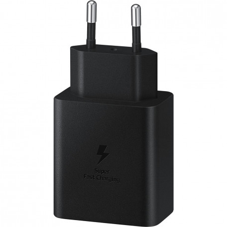 Сетевое зарядное устройство Samsung 45W Compact Power Adapter with Type-C to Type-C Cable Black (EP-T4510XBEG)  Фото №0