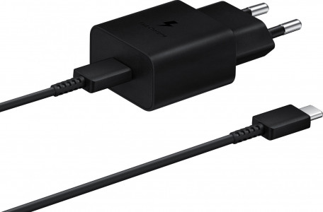 Сетевое зарядное устройство Samsung 15W Power Adapter Type-C Black (EP-T1510XB)  Фото №2