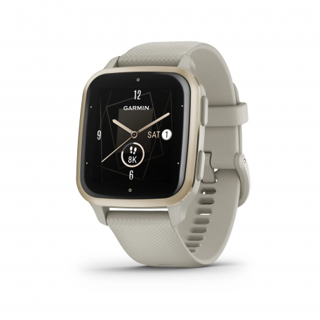 Смарт-годинник Garmin Venu Sq 2 – Music Edition Cream Gold Al. Bezel w. French Gray Case and S. Band (0010-02700-02/12)