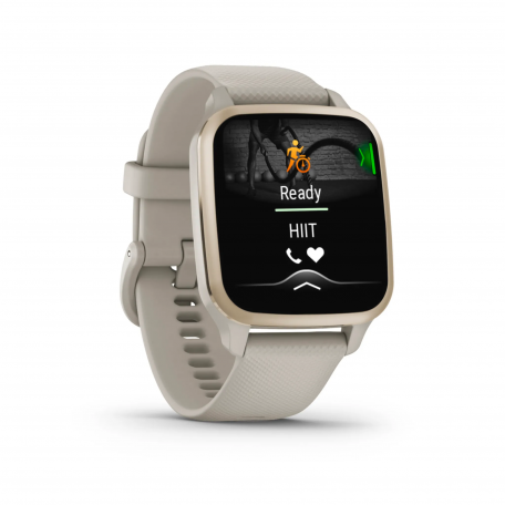 Смарт-годинник Garmin Venu Sq 2 – Music Edition Cream Gold Al. Bezel w. French Gray Case and S. Band (0010-02700-02/12)  Фото №1