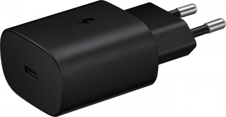 Сетевое зарядное устройство Samsung USB-C Wall Charger with Cable USB-C 25W Black (EP-TA800XBEGRU)  Фото №0