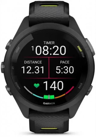 Смарт-часы Garmin Forerunner 265S Black Bezel and Case w. Black/Amp Yellow S. Band (010-02810-03/13)  Фото №0