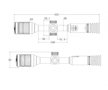 Прицел ночного видения Hikmicro ALPEX A50T (HM-TR3D-50Q/WV-A50T)  Фото №3