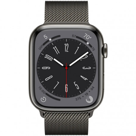 Смарт-годинник Apple Watch Series 8 GPS + Cellular 45mm Graphite S. Steel Case w. Milanese Loop Graphite (MNKW3/MNKX3)