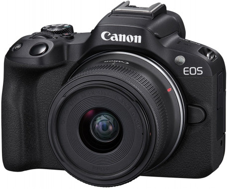 Бездзеркальний фотоапарат Canon EOS R50 kit RF-S 18-45mm IS STM Black (5811C033)  Фото №3