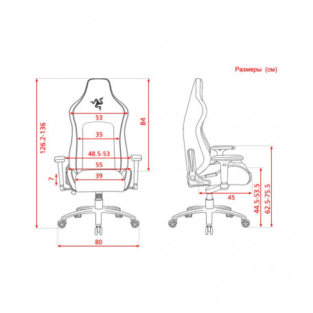 Крісло ігрове Razer Iskur Black (RZ38-02770200-R3G1)  Фото №2