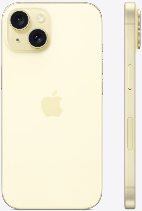 Смартфон Apple iPhone 15 128GB eSIM Yellow (MTLX3)  Фото №1