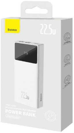 Внешний аккумулятор (павербанк) Baseus Star Lord Display 22.5W 20000 mAh White (PPXJ060002)  Фото №2