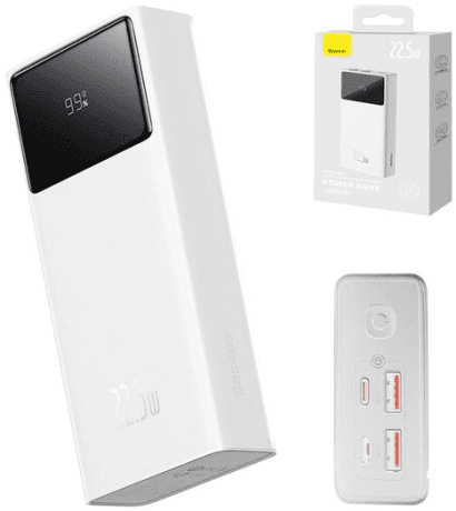 Внешний аккумулятор (павербанк) Baseus Star Lord Display 22.5W 20000 mAh White (PPXJ060002)  Фото №4