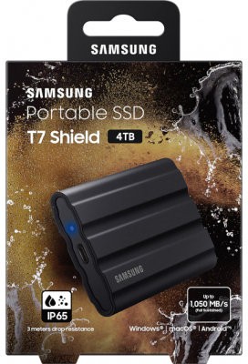 SSD накопичувач Samsung T7 Shield 4 TB Black (MU-PE4T0S)  Фото №3