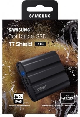 SSD накопичувач Samsung T7 Shield 4 TB Black (MU-PE4T0S)  Фото №3