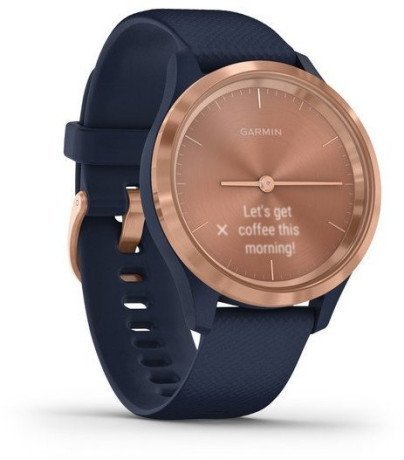 Смарт-часы Garmin Vivomove 3s Rose Gold Stainless Steel Bezel w. Navy and Silicone B. (010-02238-03)  Фото №1
