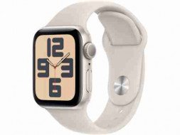 Смарт-годинник Apple Watch SE 2 GPS 44mm Starlight Aluminium Case with Starlight Sport Band M/L (MRE53)