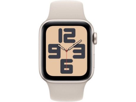Смарт-годинник Apple Watch SE 2 GPS 44mm Starlight Aluminium Case with Starlight Sport Band M/L (MRE53)  Фото №0