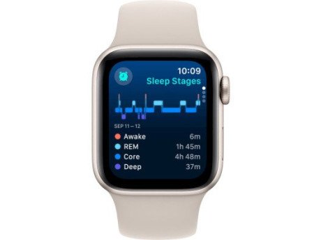 Смарт-годинник Apple Watch SE 2 GPS 44mm Starlight Aluminium Case with Starlight Sport Band M/L (MRE53)  Фото №4