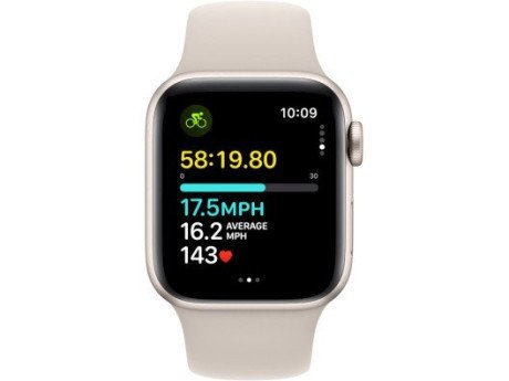 Смарт-годинник Apple Watch SE 2 GPS 44mm Starlight Aluminium Case with Starlight Sport Band M/L (MRE53)  Фото №5