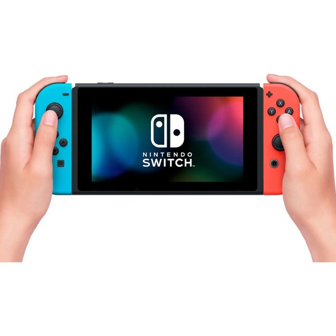 Портативна ігрова приставка Nintendo Switch with Neon Blue and Neon Red Joy-Con (045496452629)  Фото №2