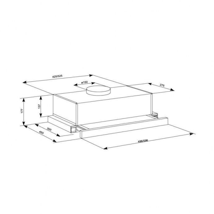 Вытяжка телескопическая Eleyus Lotus 1000 60 WH  Фото №5