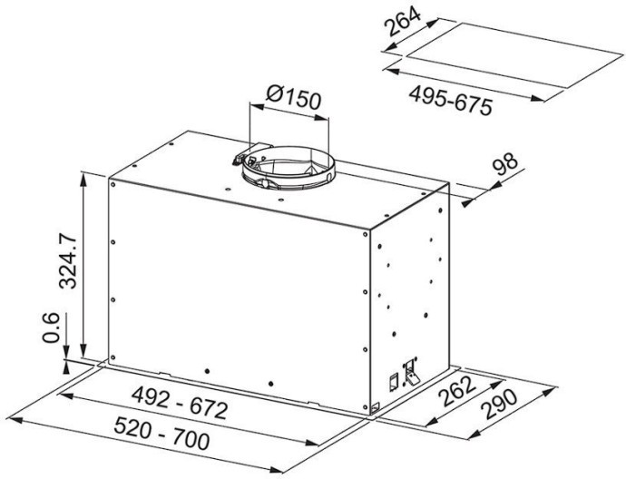 Витяжка вбудована Franke Box Flush EVO FBFE WH MATT A52 (305.0665.366)  Фото №1
