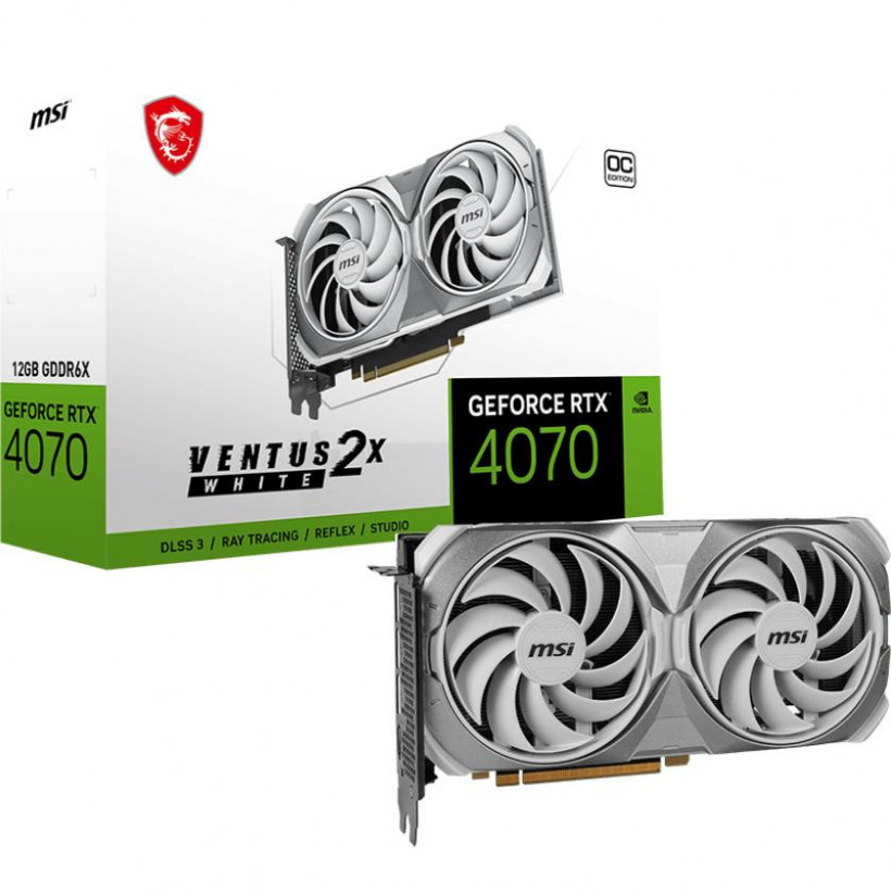 Видеокарта MSI GeForce RTX 4070 Ventus 2X White 12G OC  Фото №3