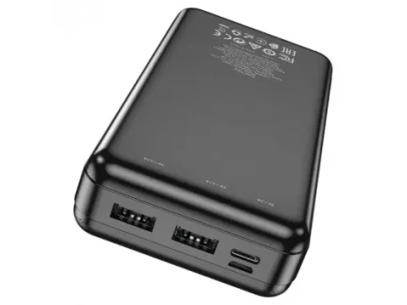 Зовнішній акумулятор (павербанк) Hoco J91A 20000mAh 10W Black  Фото №1
