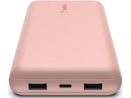 Зовнішній акумулятор (павербанк) Belkin 20000mAh 15W Rose Gold (BPB012BTRG)  Фото №0