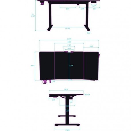 Комп&#039;ютерний стіл з електричним регулюванням Ultradesk Level V2  Фото №7
