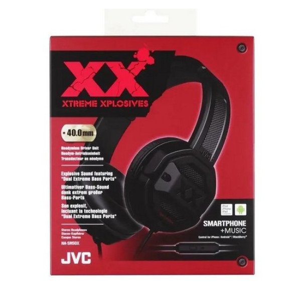 Навушники з мікрофоном JVC HA-SR50X Black  Фото №0