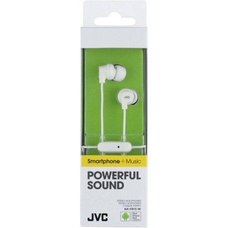 Наушники с микрофоном JVC HA-FR15 White (HA-FR15-W-EF)  Фото №0