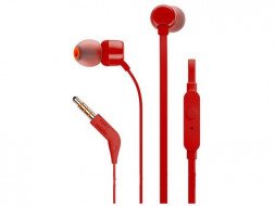 Наушники с микрофоном JBL Tune 110, Red (JBLT110RED)