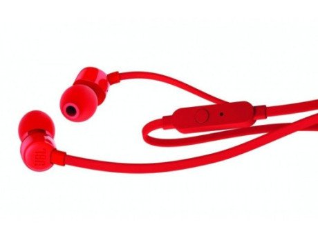 Наушники с микрофоном JBL Tune 110, Red (JBLT110RED)  Фото №0