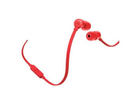 Наушники с микрофоном JBL Tune 110, Red (JBLT110RED)  Фото №1